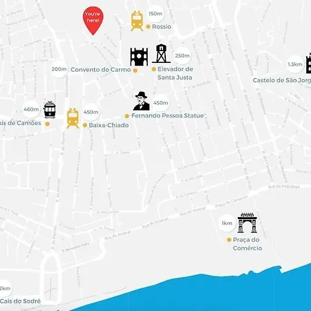 Duque 2br Flat At Historical Chiado Lisbon